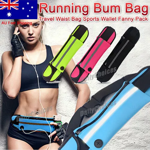 Running Bum Bag Fanny Pack Travel Waist Bags Money Zip Belt Pouch Sports Wallet