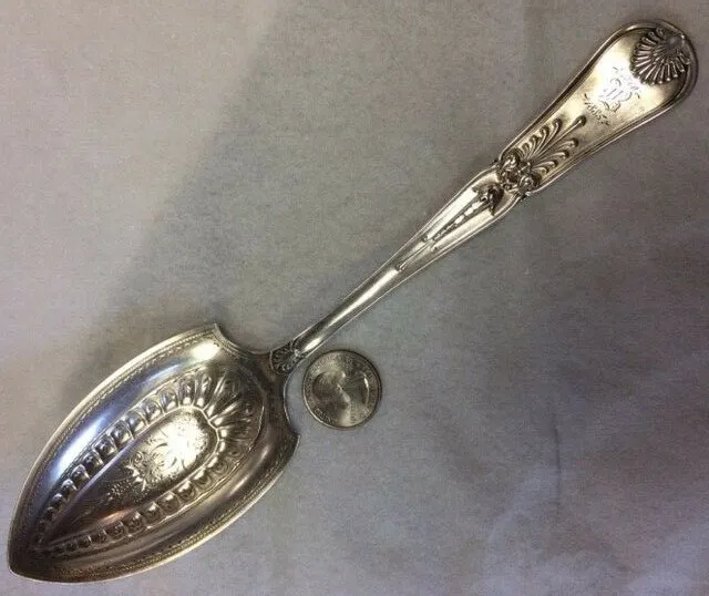 Gorham King I Sterling Berry-Pudding-Ice Cream Serving Spoon 9 1/8" 1875 mono