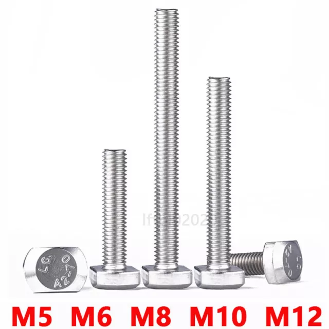 M5 M6 M8 M10 M12 Hammerkopfschraube Edelstahl A2 Rostfrei T-Schraube Hammerkopf