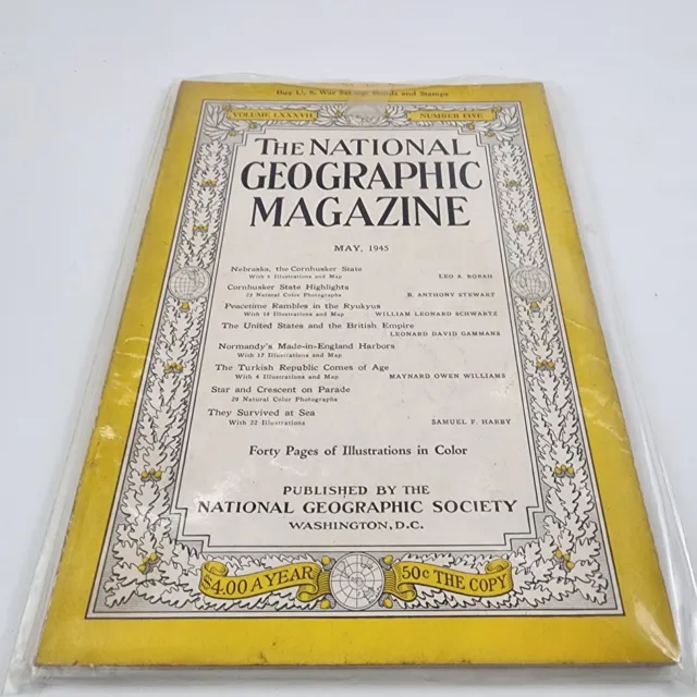 National Geographic Magazine May 1945 No Insert