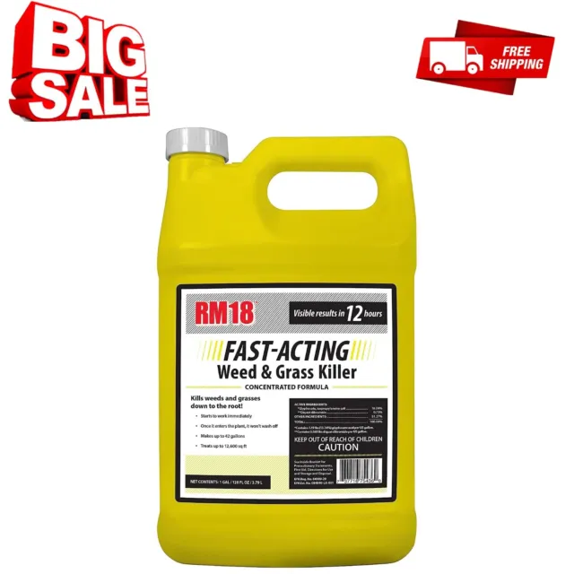 RM18 Fast Acting Diquat Herbicide Concentrate Root Weed and Grass Killer 1 gal