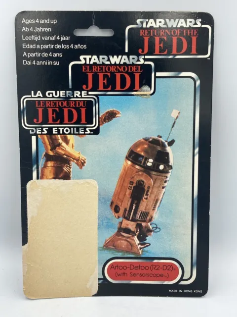 Kenner STAR WARS Vintage Trilogo TRI-LOGO R2-D2 SENSERSCOPE Cardback 80’s