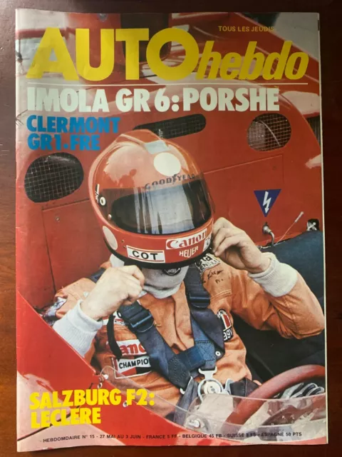 AUTO HEBDO N°15 du 27/05/1976; Imola GR 6; Porsche/ Salzburg F2; Leclere/ GP Bel