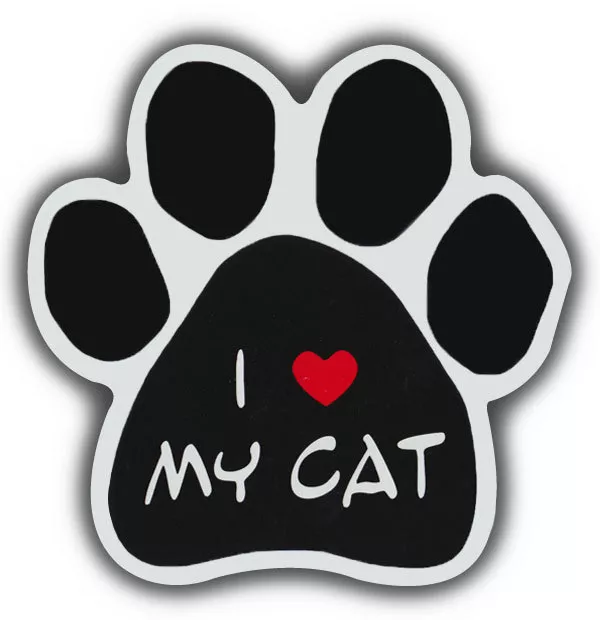 Cat Paw Shaped Magnets: I LOVE MY CAT | Cars, Trucks, Refrigerators