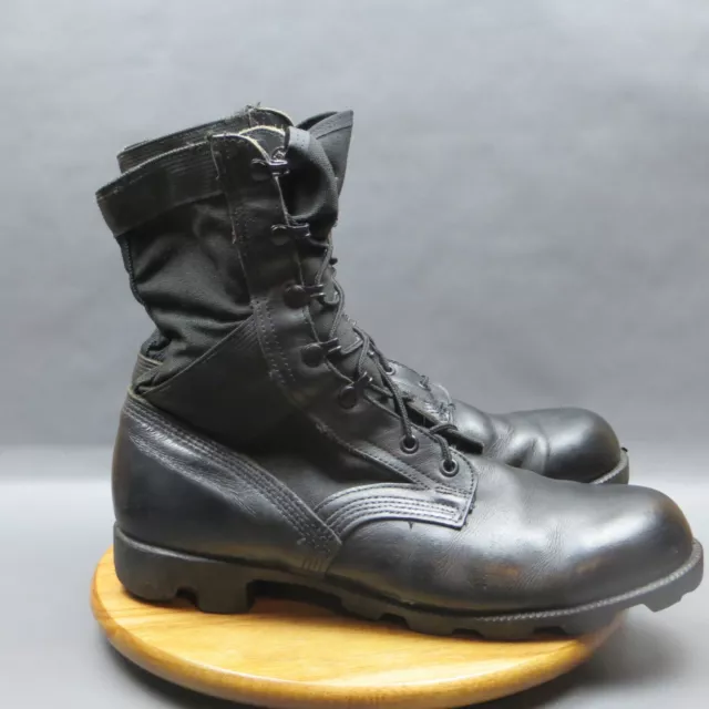 VTG RO Search Mens Jungle Boots Size 10R Black Combat Jump US Military