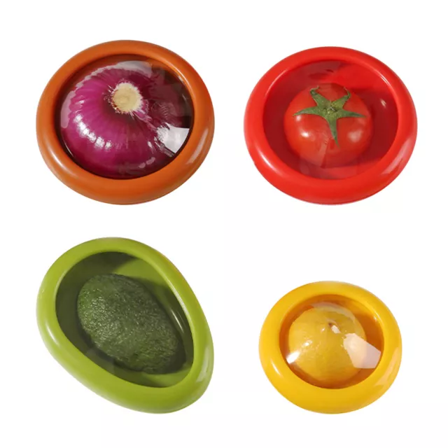 4pcs Fruit Vegetable Shape Storage Saver Box Food Storage Containers for Fridge