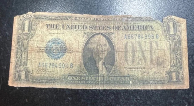 1928 A Series $1 Dollar Silver Certificate - Small Note