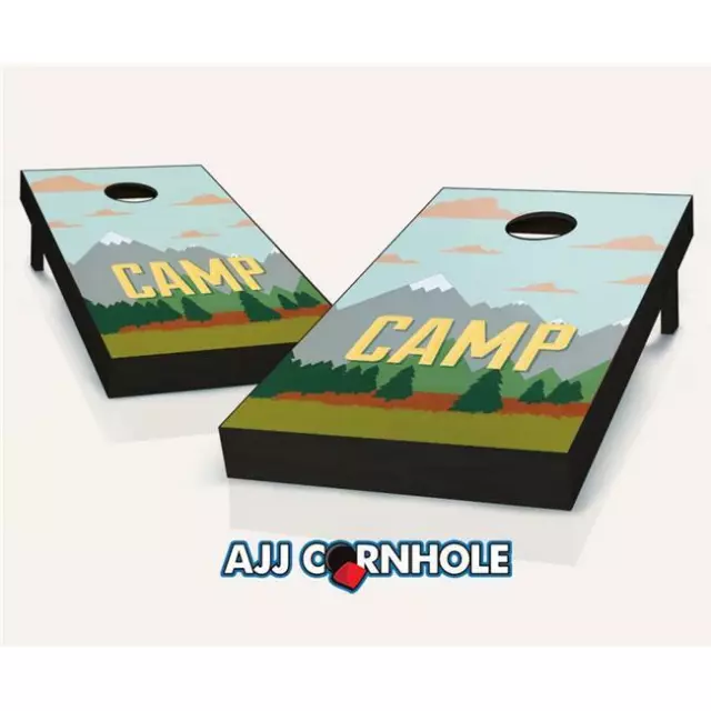 AJJCornhole 107-CampTheme Camp Theme Cornhole Set with Bags - 8 x 24 x 48 in.