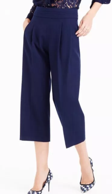 NWT JCREW $168 Collection  Women's Cropped Wide Leg Pant Size2 E2173