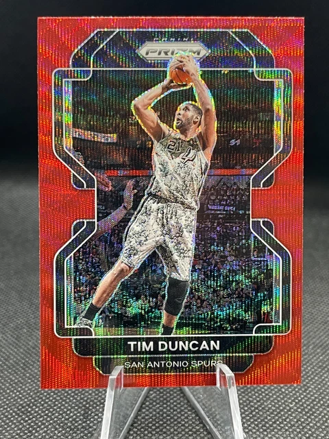 TIM DUNCAN 2021-22 Panini Prizm Red Wave Prizm SAN ANTONIO SPURS