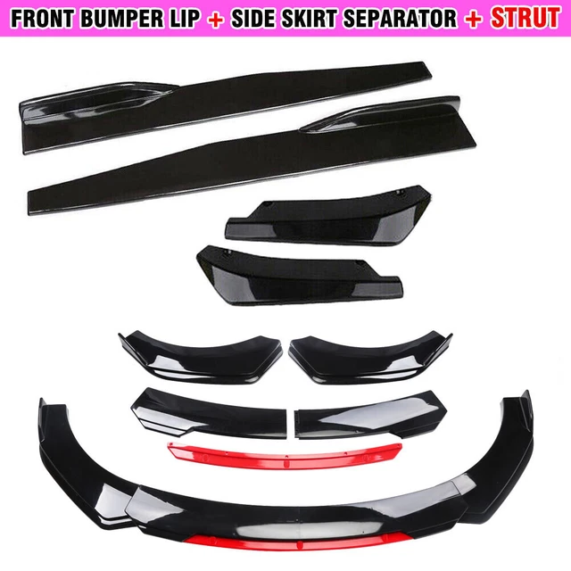 FRONT REAR BUMPER Lip Spoiler Diffuser Body Kit + Side Skirt Splitter