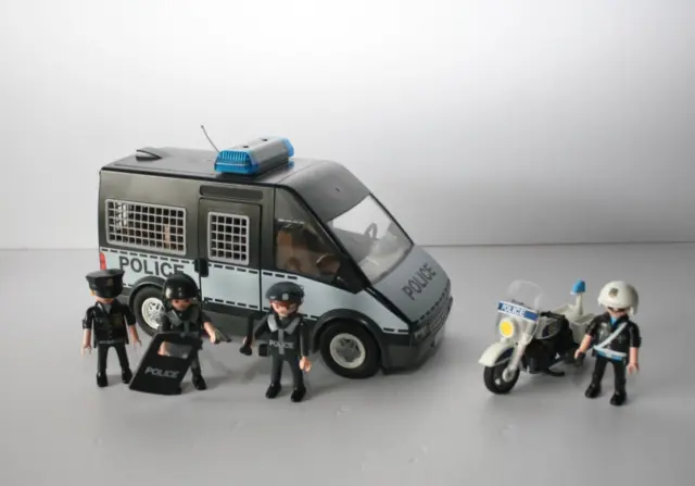 Véhicule Playmobil Camion de Police Van Set 6043 Incomplet