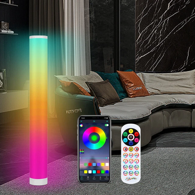 6W LED Stehleuchte RGB Leuchte Farbig Stehlampe Farbwechsel Dimmbar Eckleuchte