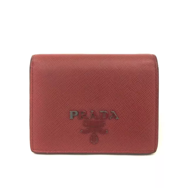 PRADA Saffiano Leather Bifold Wallet Purse/9Y0209
