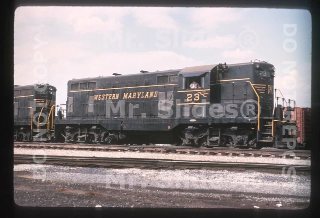 Duplicate Slide WM Western Maryland Un Rebuilt GP7 23 Hagerstown MD 1969