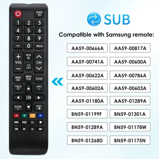 New Universal TV Remote Control for ALL SAMSUNG LCD LED HDTV 3D Smart TVs