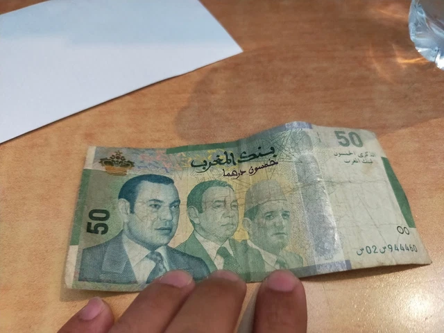 RARE Morocco 50 Dirhams 1959-2009 3 King banknote 50 YEARS UNCIRCULATED BANKCOIN