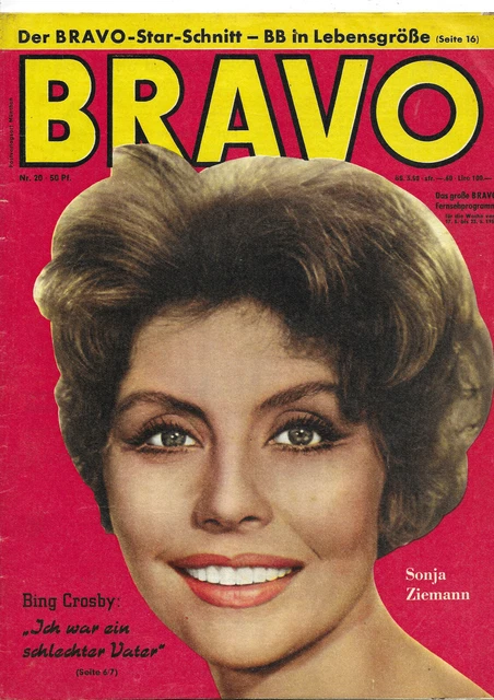 BRAVO Nr.20 von 1959 Sonja Ziemann, Freddy Quinn, Kurt Meisel, James Dean