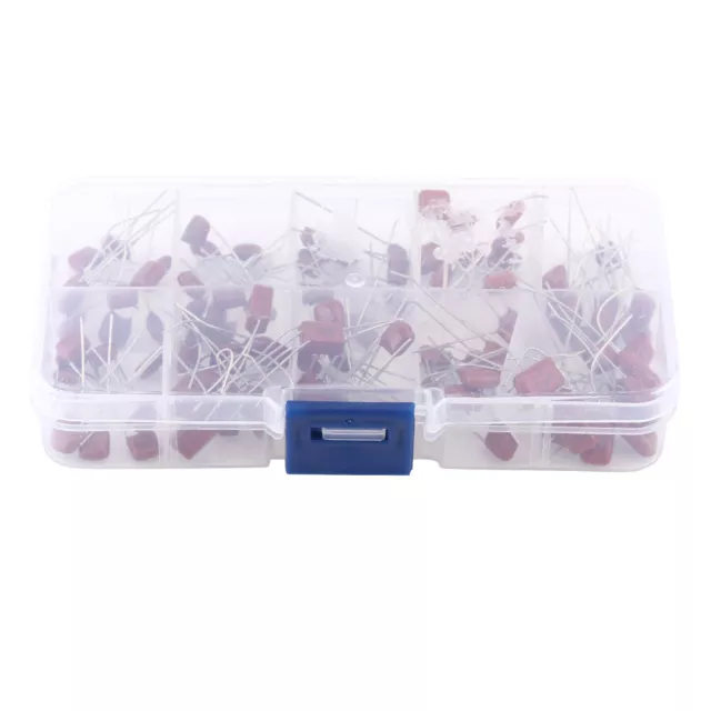 100Pcs 10 Valued CBB Polypropylene Film Capacitors Assortment Kit 10nF ~ 470nF