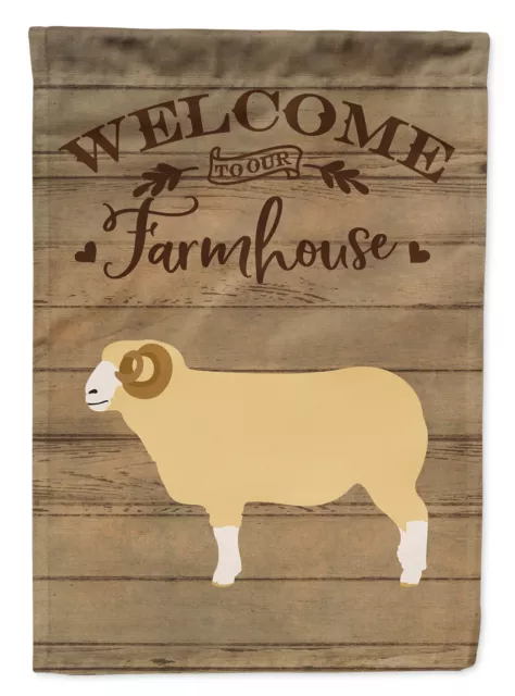 Horned Dorset Sheep Welcome Flag Garden Size CK6924GF