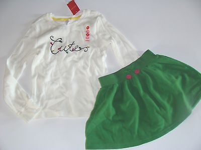 Gymboree Merry and Bright Girls Size 3 4 Cute Top Shirt Green Skirt Set NWT