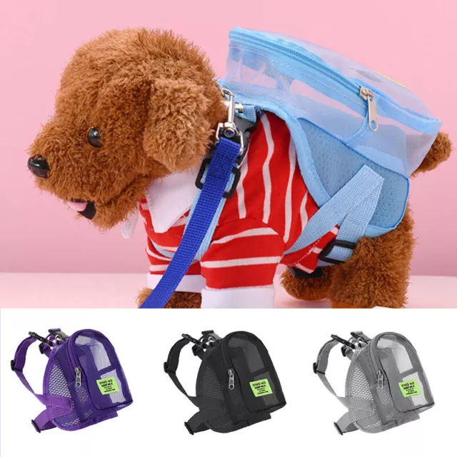 Cute Pet Dog Backpack Dogs Harness Storage Bag Traction Backpack for Pet Dog D