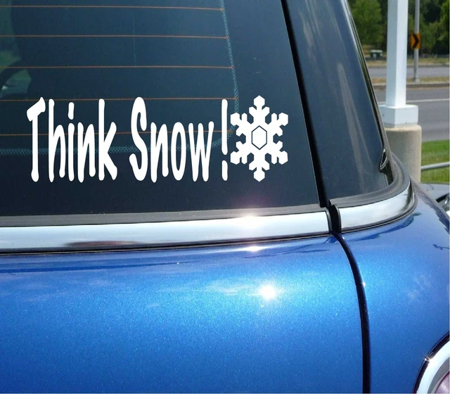Think Snow Winter Sports Ski Snowboard Graphic Decal Sticker Art Car Wall Decor