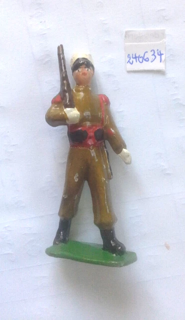 Figurine JRD France 1935 - Soldat Légionnaire Allongé Avec Fusil - 13.5 Cm - Composition