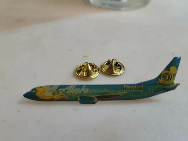 Disney Alaska Airlines Airplane Tinkerbell Pin Disneyland 50th Anniversary