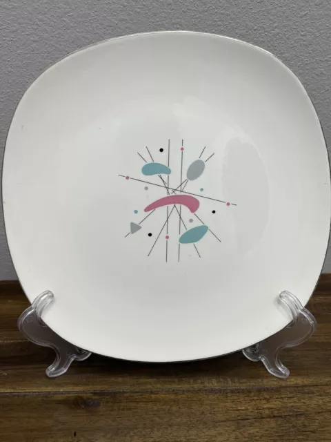 RARE MCM Vintage Edwin Knowles Atomic Mobile Dinner 10” Inch Plate Very Nice!