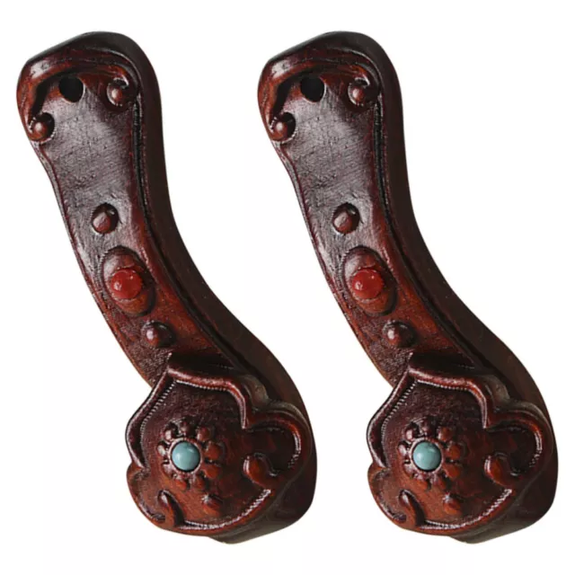 2 Pcs Chinese Ruyi Adornment Keyring Pendant Wooden Pendants Ornament Vintage