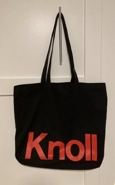 Knoll Black Canvas Tote Bag Rare EUC Designer Furniture NYC MCM