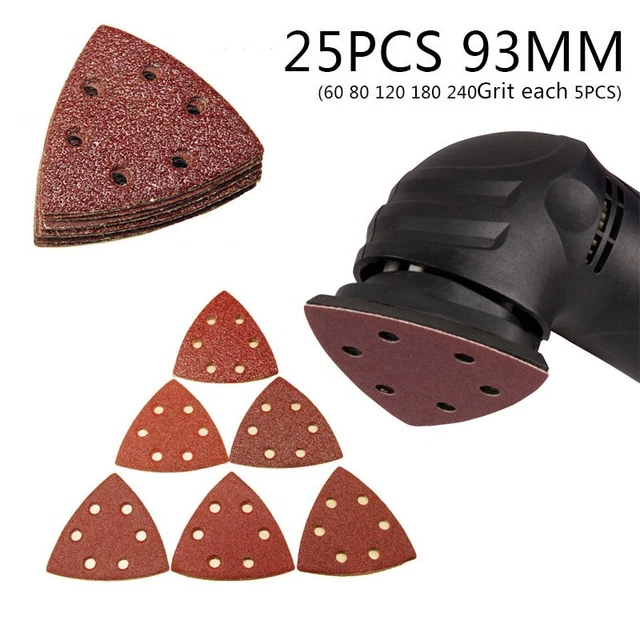 Levigatrice triangolare 93 mm smerigliatrice carta vetrata cuscinetti levigatura foglio disco anello misto