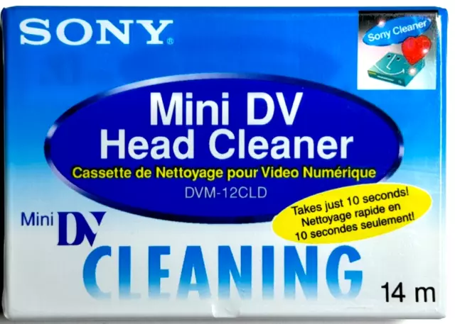 Sony DVM-12CLD Mini Digital Video Head Cleaner Cleaning Cassette - NEW SEALED