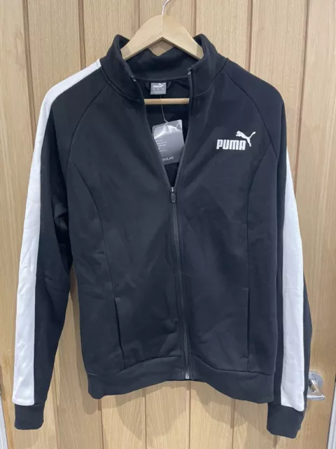 mens puma zipped jacket black size medium brand new #N5