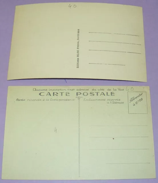 40 Landes/ 2 Cpa Hossegor- Le Sporting -Lac- Cartes Vintages 1930 Environ /B4144 2