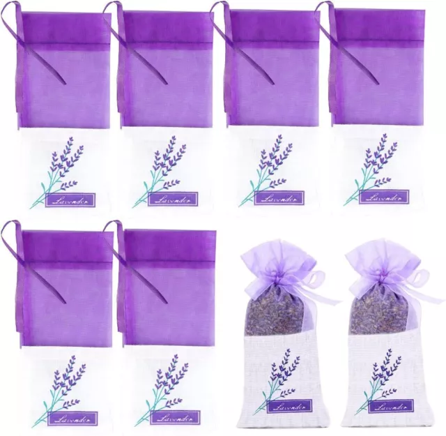 20X Sachets Tasche Organzasäckchen Lavendel Beutel Stoffsäckchen Duftsäckchen