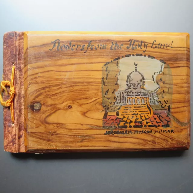 Selected Views and Pressed Flowers From the Holy Land - Antique - Olive Wood