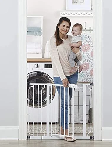 Regalo Easy Step 38.5-Inch Wide Walk Thru Baby Gate, Includes 6-Inch Extension