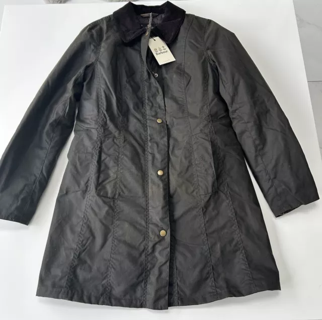 Barbour  Belsay Brown Wax Jacket Size 10 Coat Brand New