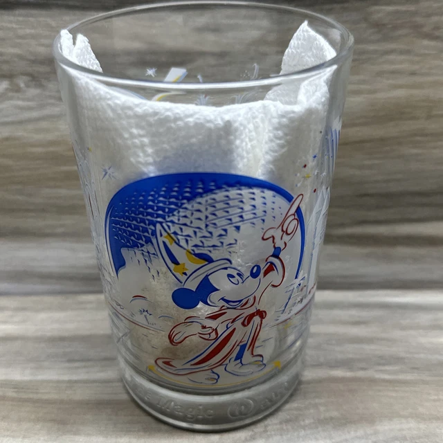 MCDONALDS DISNEY 100 Years of Magic 25th Anniversary Glass Cup Epcot