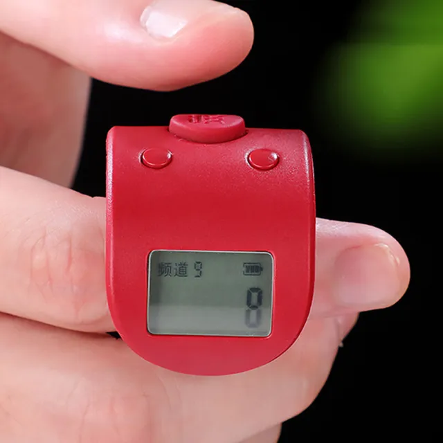 New Mini Portable Digital LCD Electronic Finger Ring Hand Tally Counter 9  B.