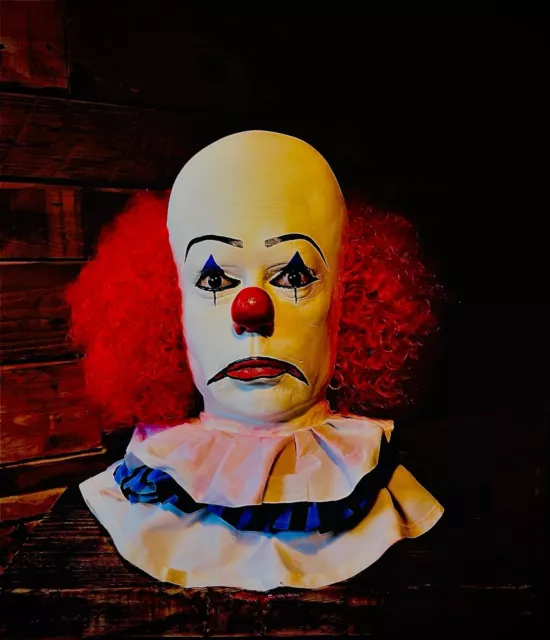Tim Curry Pennywise IT Clown Head Full Size 1:1 Scale Bust Horror Prop