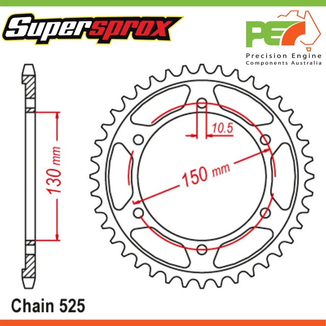 Supersprox Steel Front Sprocket For Honda CRF 450X (2005-2025) | 13 Tooth | Grooved