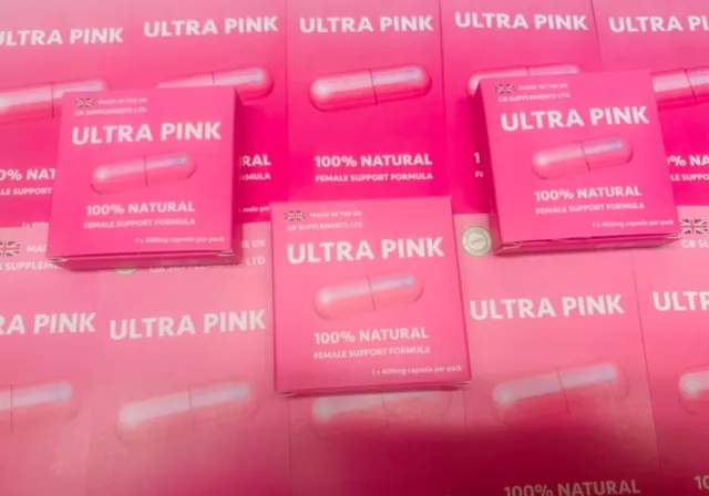 3 x ULTRA PINK High Strength Natural Female support Capsules