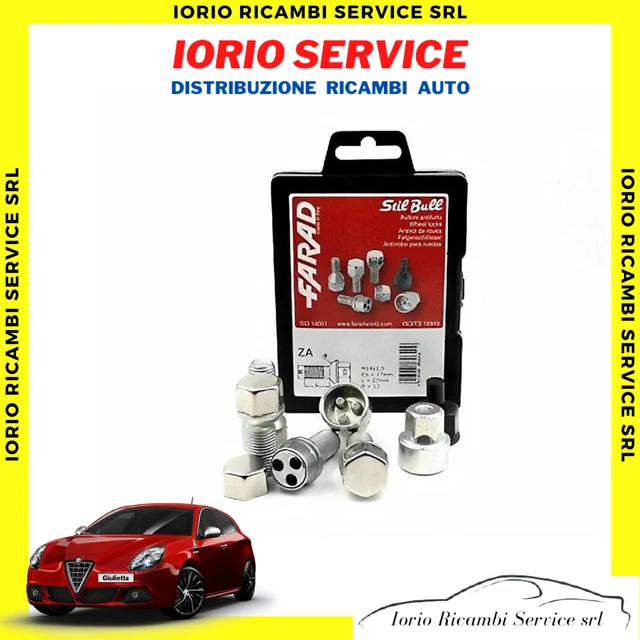 Bulloni Antifurto Per Ruote Auto Alfa Romeo Giulietta - Kit Stil Bull Con Chiavini - Foto 2