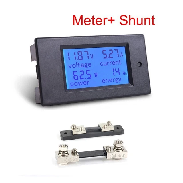 Misuratore Energia DC Ticfox PZEM-025 DC Digital Amperometro Voltmetro Tester Batteria 0~300A/300V Potenza Energia Watt Meter(50A Regolatore Di Tensione 220v