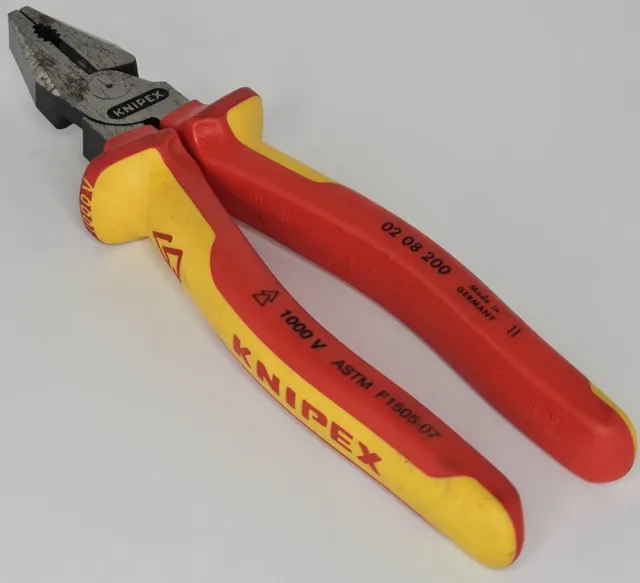 Knipex Insulated Lineman's Pliers High Leverage 1000V Handle