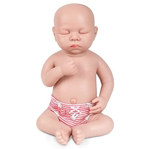 17 inch Full Body Silicone Baby Dolls Realistic,Not Vinyl Dolls, Real Solid