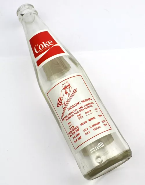 Coca-Cola Coke Flasche USA Bottle 1980 Lake Placid - Nordic Skiing